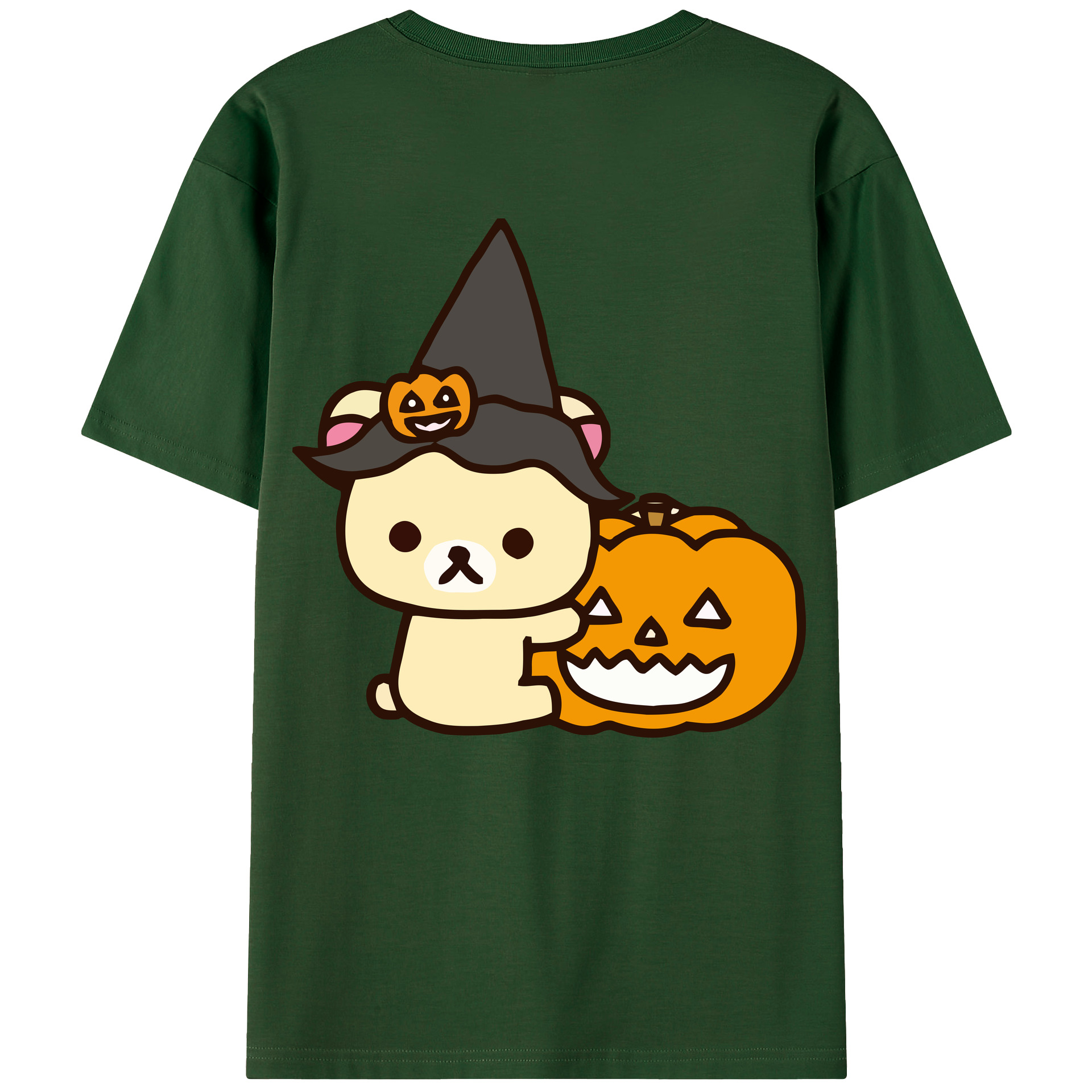 （画像用） リラックマ リラックマ キイロイトリ Rilakkuma Korilakkuma Kiiroitori 綿100％半袖Tシャツ（背面プリント）
